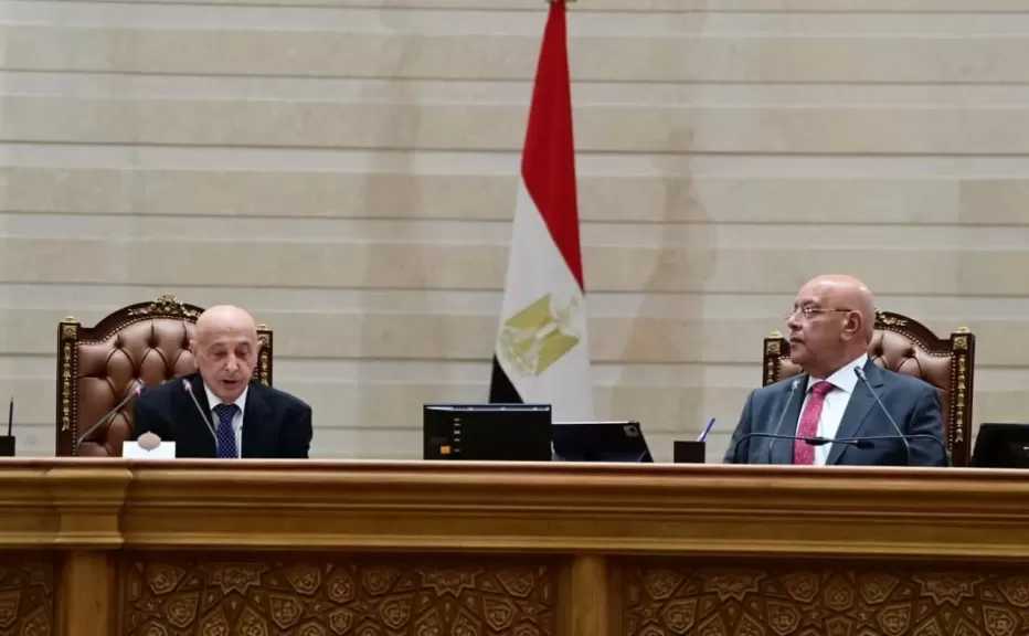 رئيس النواب يرحب برئيس البرلمان الليبي: علاقتنا ليست مجرد عقيدة استراتيجية بل علاقة وجودية