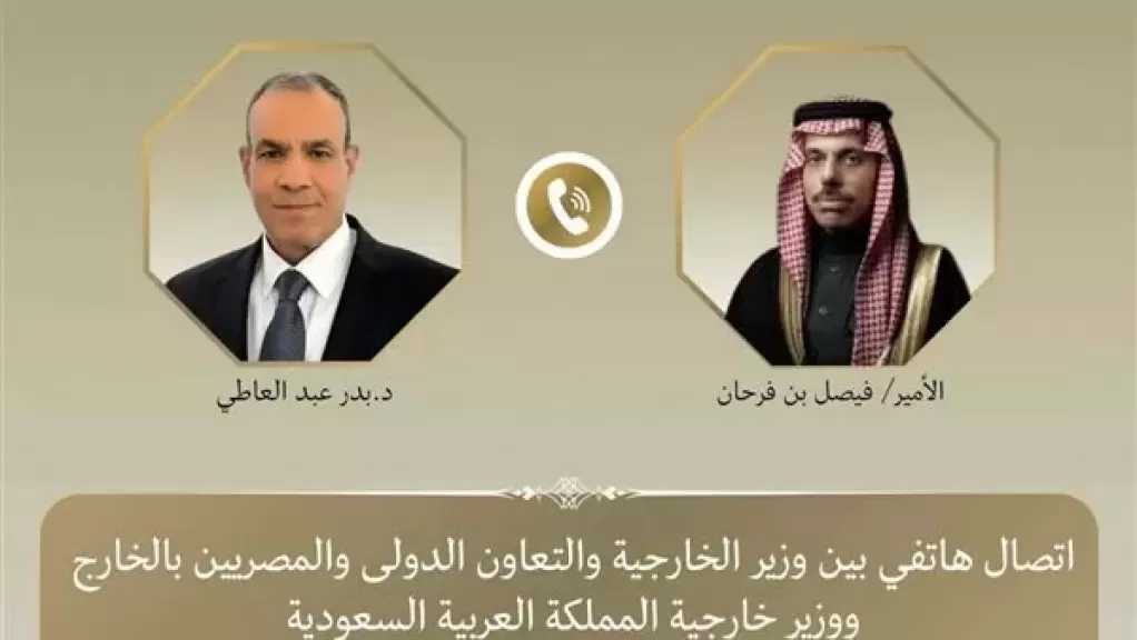 وزير الخارجية يبحث هاتفيًا مع نظيره السعودي التطورات الإقليمية