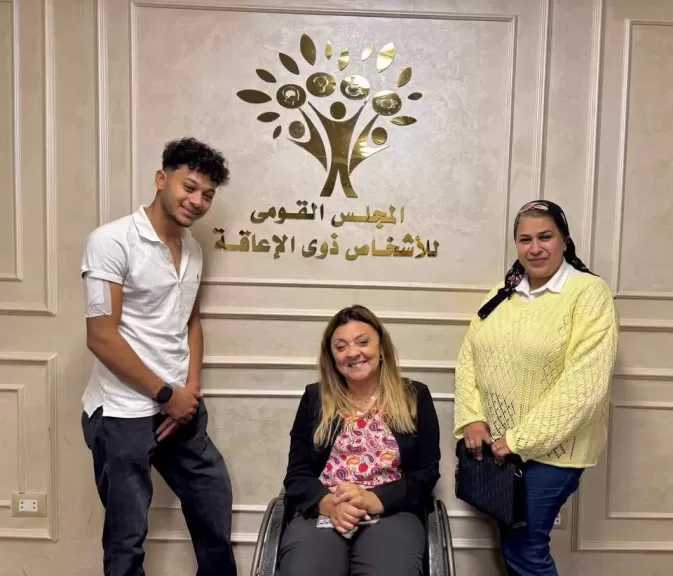 المشرف العام على القومي للأشخاص ذوي الإعاقة تستقبل الفارس محمود سامح