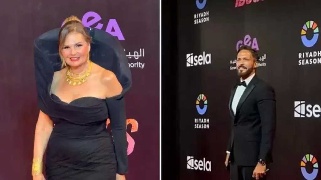 يسرا ويوسف الشريف وحمادة هلال في العرض الخاص لفيلم 7Dogs