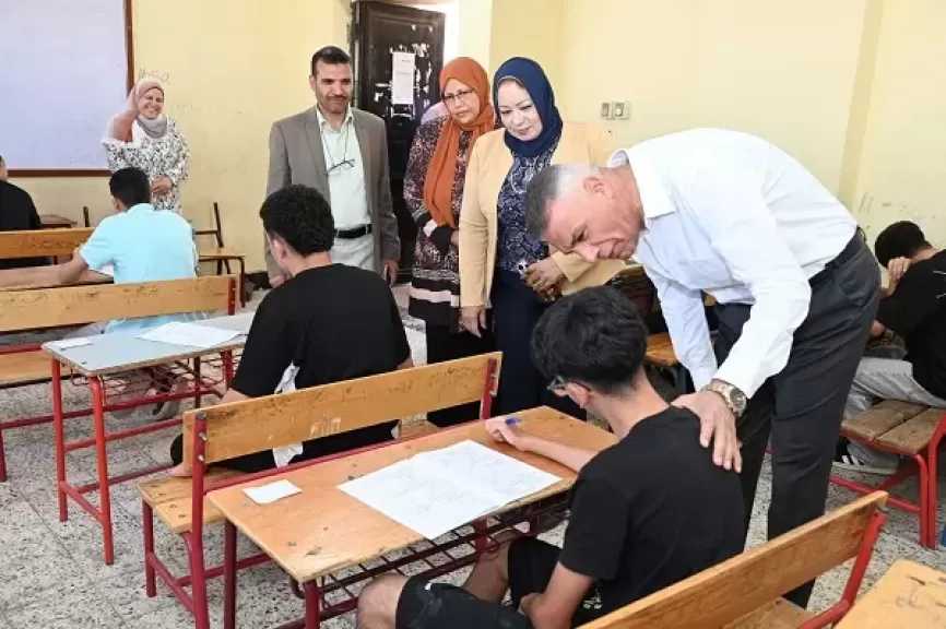 محافظ جنوب سيناء يتابع انتظام امتحانات الشهادة الإعدادية بمدرسة شرم الشيخ الرسمية للغات