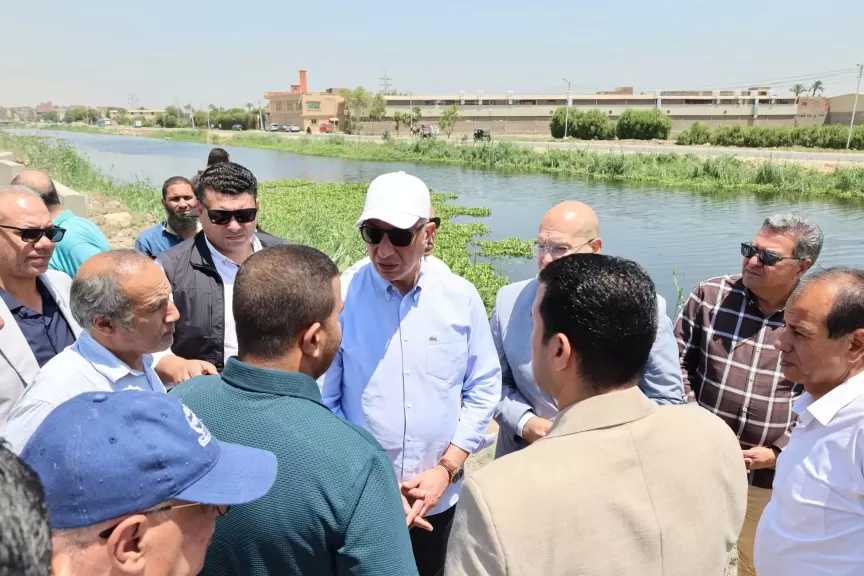 محافظ الجيزة يوجه بسرعة الانتهاء من تأمين جانبي ترعة المريوطية