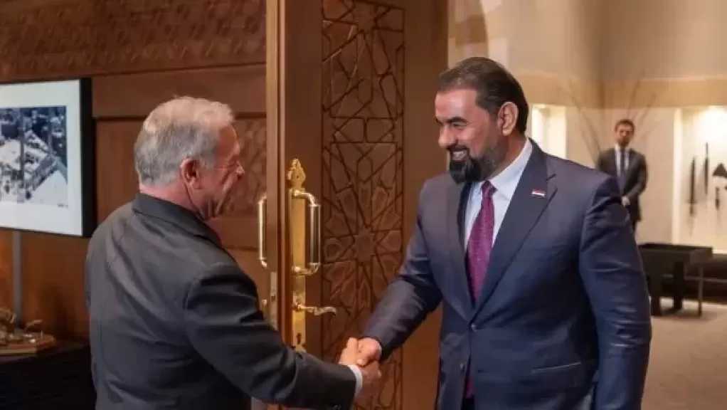عاهل الأردن يبحث مع رئيس النواب العراقي جهود التهدئة بالمنطقة وتعزيز العلاقات الثنائية