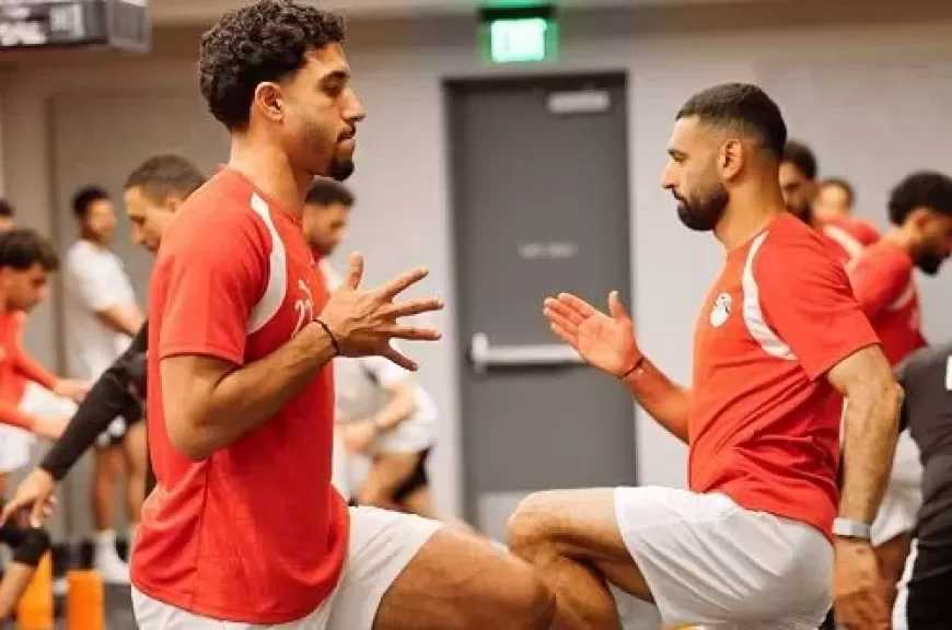 منتخب مصر يتدرب في فندق الإقامة استعدادا لمواجهة بلجيكا في كأس العالم