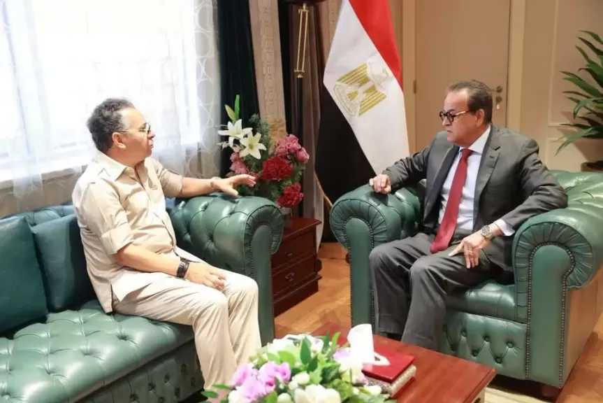 وزير الصحة يبحث مع مجموعة «سان دوناتو» الإيطالية معدلات تنفيذ مستشفى هليوبوليس الجديد وخطط الاستثمار المستقبلية
