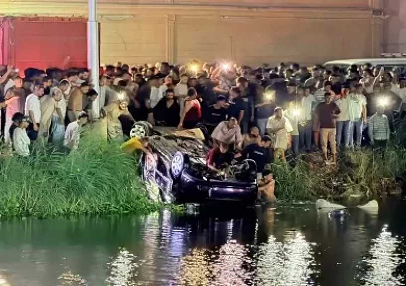 التحريات في حادث ترعة المريوطية: وفاة 5 أشخاص وإصابة آخر من أسرة واحدة نتيجة انفجار إطار السيارة