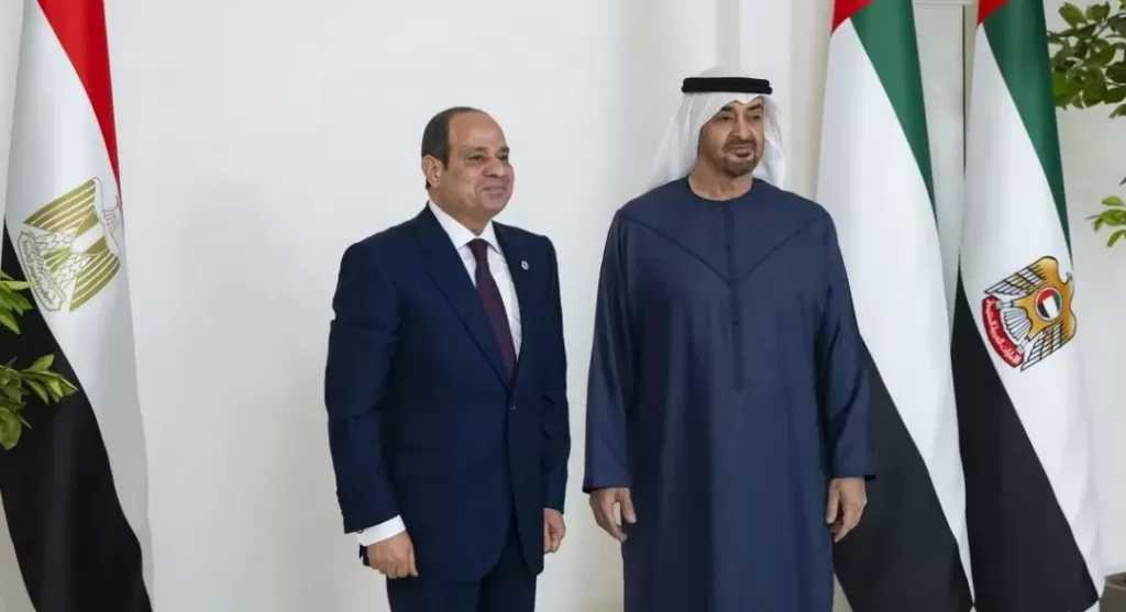 الرئاسة: جلسة مباحثات موسعة بين الرئيس السيسي ونظيره الإماراتي اليوم