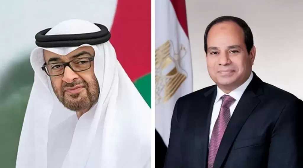 الرئيس السيسي وبن زايد يبحثان تعزيز العلاقات الثنائية وتطورات منطقة الشرق الأوسط