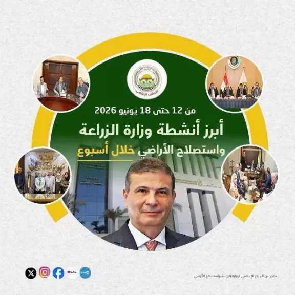 ”الزراعة” تستعرض جهودها في دعم المزارعين وتحقيق الأمن الغذائي خلال الأسبوع الثالث من يونيو الجاري