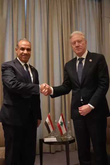 وزير الخارجية يلتقي نظيره اللبناني على هامش مجلس جامعة الدول العربية