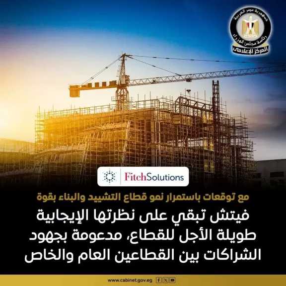 فيتش تتوقع استمرار نمو قطاع التشييد والبناء في مصر بقوة