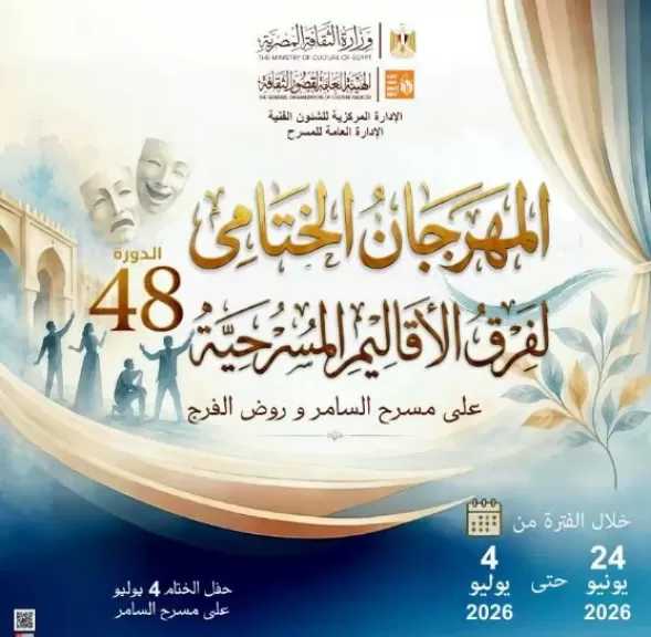 غدا.. «تريفوجا» و«حكاية فاسكو» في انطلاق المهرجان الختامي لفرق الأقاليم المسرحية في دورته 48