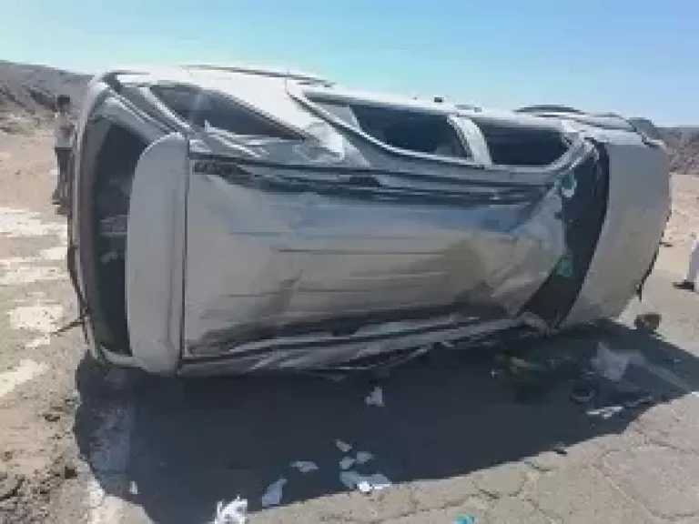 تصادم 4 سيارات في طريق شبرا بنها الحر
