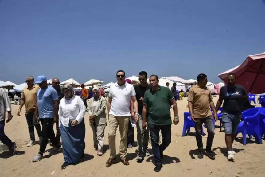 نائب محافظ بورسعيد يوجه برفع كفاءة الخدمات الشاطئية وتأمين المصطافين