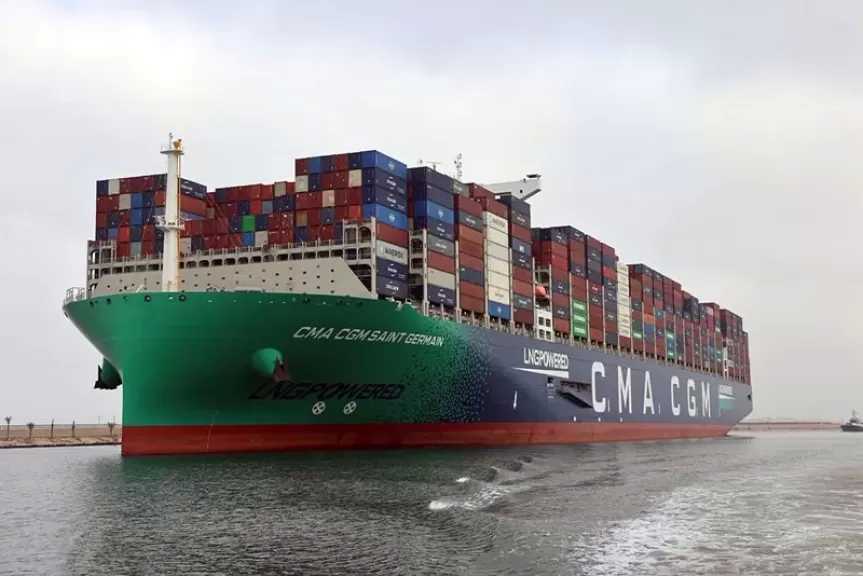 قناة السويس تشهد عبور سفينة الحاويات العملاقة ”CMA CGM SAINT GERMAIN” لأول مرة