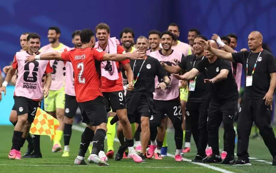 ياسر إبراهيم يسجل الهدف الأول لمنتخب مصر أمام الأرجنتين