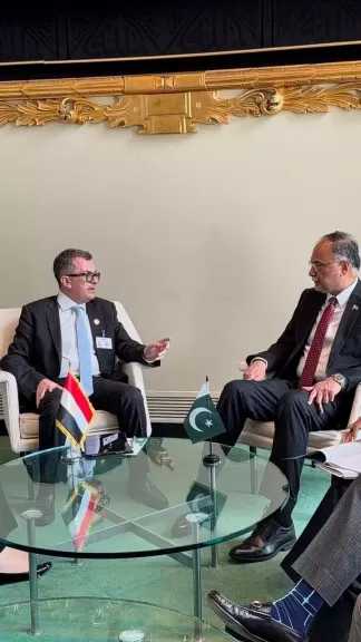 وزير التخطيط يبحث مع نظيره الباكستاني تعزيز التعاون الاقتصادي وتبادل الخبرات التنموية بنيويورك