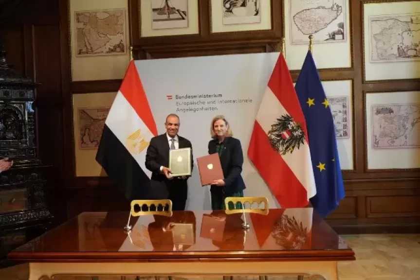 وزير الخارجية يجرى مشاورات سياسية مع نظيرته النمساوية