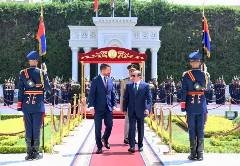 الرئيس السيسي يستقبل رئيس جمهورية الجبل الأسود