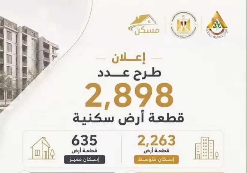 غدًا.. بدء التقدم لحجز 2898 قطعة أرض سكنية صغيرة ضمن برنامج «مسكن» في 17 مدينة جديدة