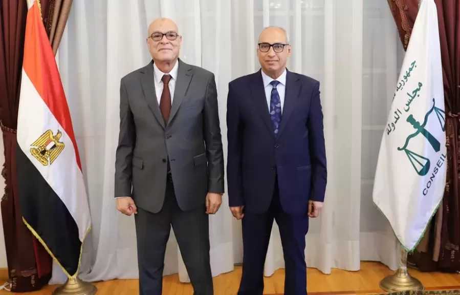 المستشار محمود أبو الدهب يستقبل رئيس هيئة قضايا الدولة لتقديم التهنئة