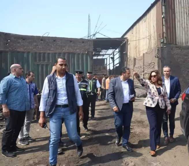 وزيرة التنمية المحلية والبيئة في زيارة مفاجئة لتفقد منطقة العكرشة الصناعية بالقليوبية