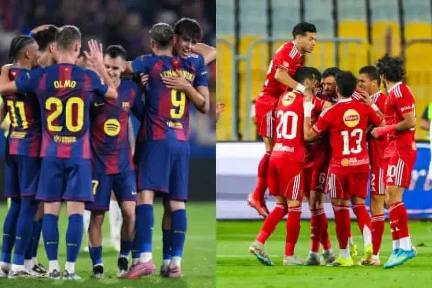 الأهلي يعلن عن مواجهة برشلونة بفيديو تاريخي لمصر وإسبانيا