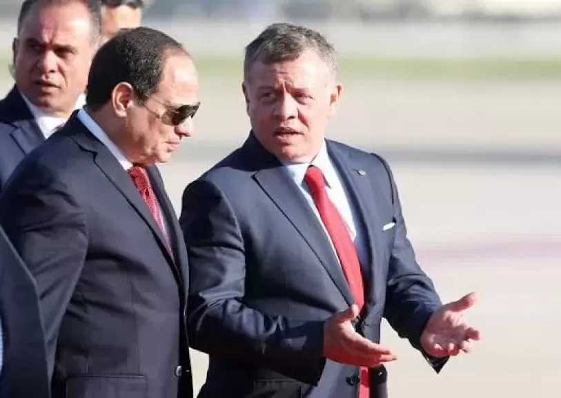 الملك عبدالله يعرب عن تقديره البالغ لموقف مصر والرئيس السيسي الداعم للأردن