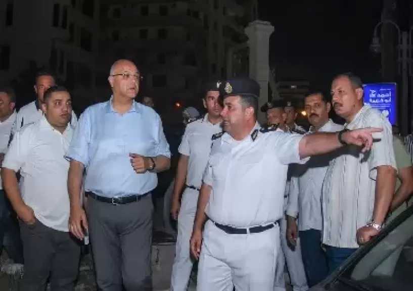 محافظ الإسكندرية يتابع تعديل تقاطع بولكلي لتحسين السيولة المرورية