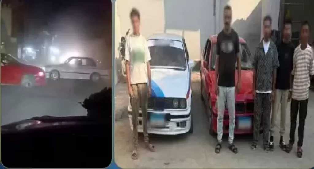 ضبط المتهمين بأداء حركات استعراضية بسيارتين وتعريض حياتهم والآخرين للخطر بالشرقية