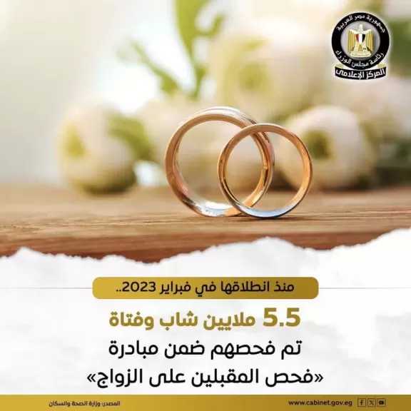 وزارة الصحة: إجراء الفحص الطبي لـ 5 ملايين و504 آلاف شاب وفتاة من المصريين وغير المصريين