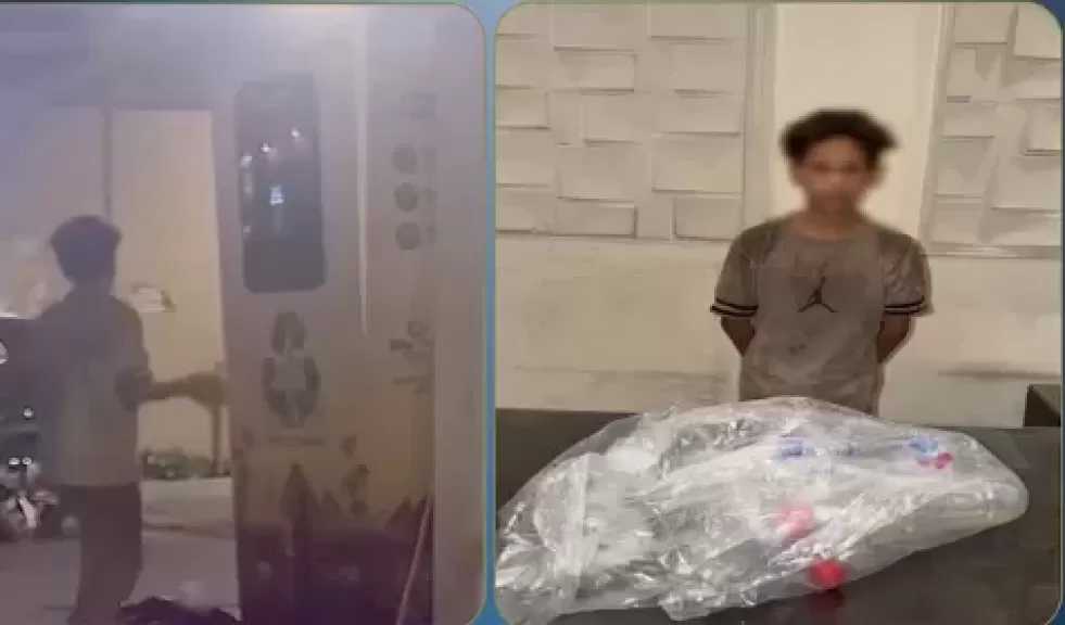 يعمل في جمع القمامة.. الأمن يضبط الطفل سارق العبوات البلاستيكية من ماكينة إعادة التدوير بالدقي