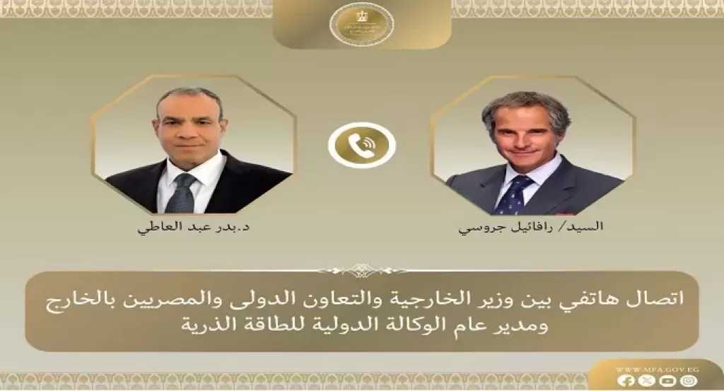 وزير الخارجية يبحث التعاون مع الوكالة الدولية للطاقة الذرية
