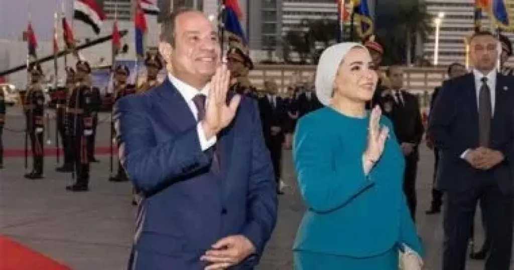 السيدة انتصار السيسى: من أرض النيل نرحب بكل محبة بالرئيس الصينى وقرينته