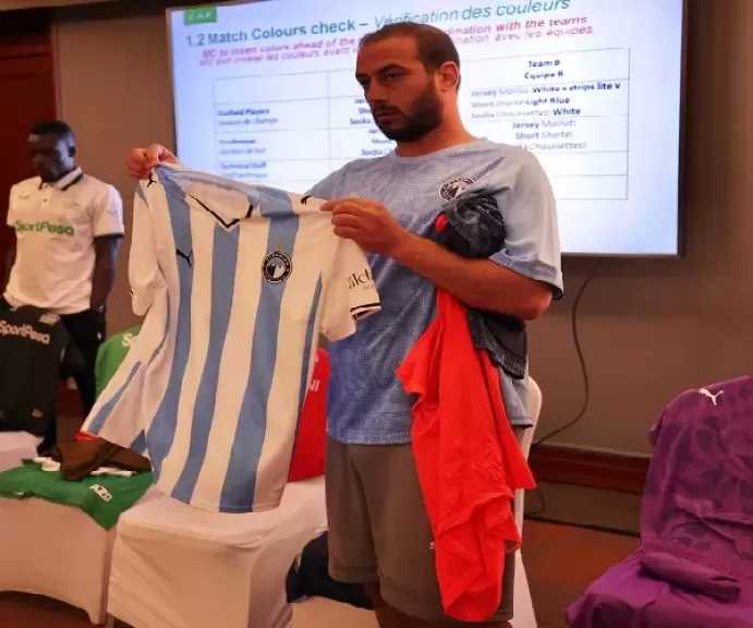 بيراميدز يرتدي زيه الأساسي أمام جورماهيا الكيني في دوري الأبطال