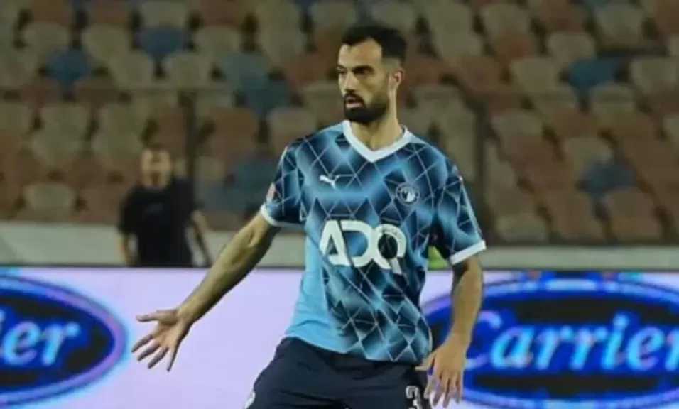 محمود مرعي يتعرض لإصابة قوية خلال مباراة بيراميدز وجورماهيا