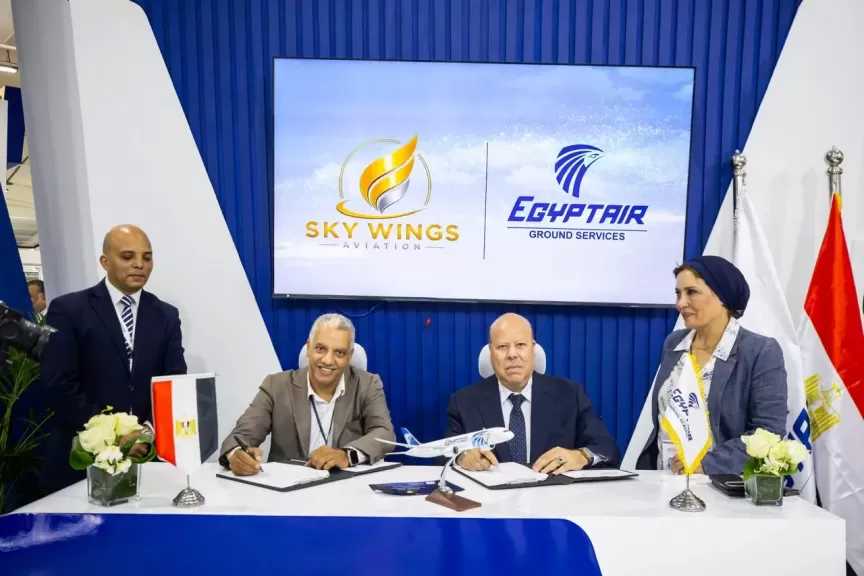 مصر للطيران للخدمات الأرضية توقع عقد وكالة جديدًا مع Skywings Aviation لتعزيز الحركة الجوية بالمطارات