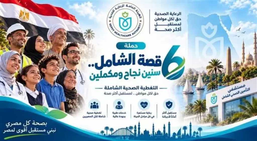 الرعاية الصحية تطلق حملة ”قصة الشامل.. 6 سنين نجاح ومكملين” لتوثيق إنجازات التأمين الصحي الشامل