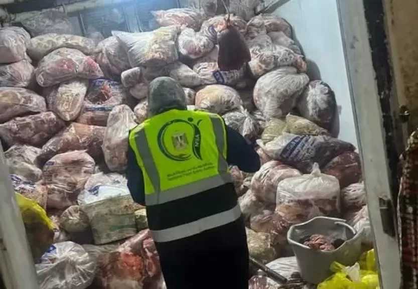 «سلامة الغذاء» تواصل جهودها الرقابية.. ضبط 20 طن لحومًا مجهولة المصدر بالقليوبية