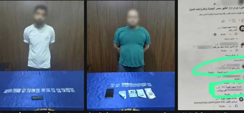 كشف شبكة ترويج مخدرات إلكترونية وضبط عنصرين بالجيزة