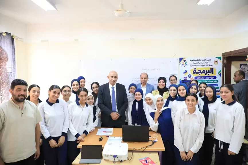 وزير التعليم ومحافظ المنيا يتفقدان عددًا من مدارس المحافظة لمتابعة انتظام العملية التعليمية