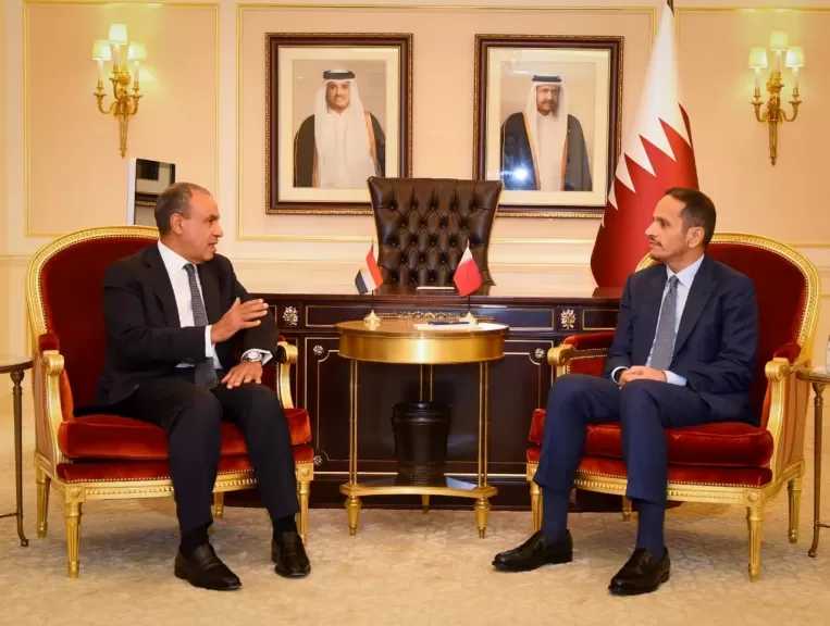 وزير الخارجية يبحث مع رئيس وزراء قطر العلاقات الثنائية والأوضاع الإقليمية