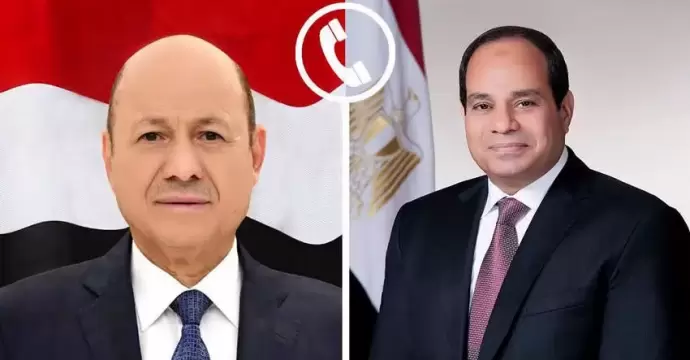 الرئيس السيسي يؤكد لرشاد العليمي حرص مصر على مواصلة دعمها لليمن وشعبه الشقيق